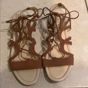Crown & Ivy lace up sandals